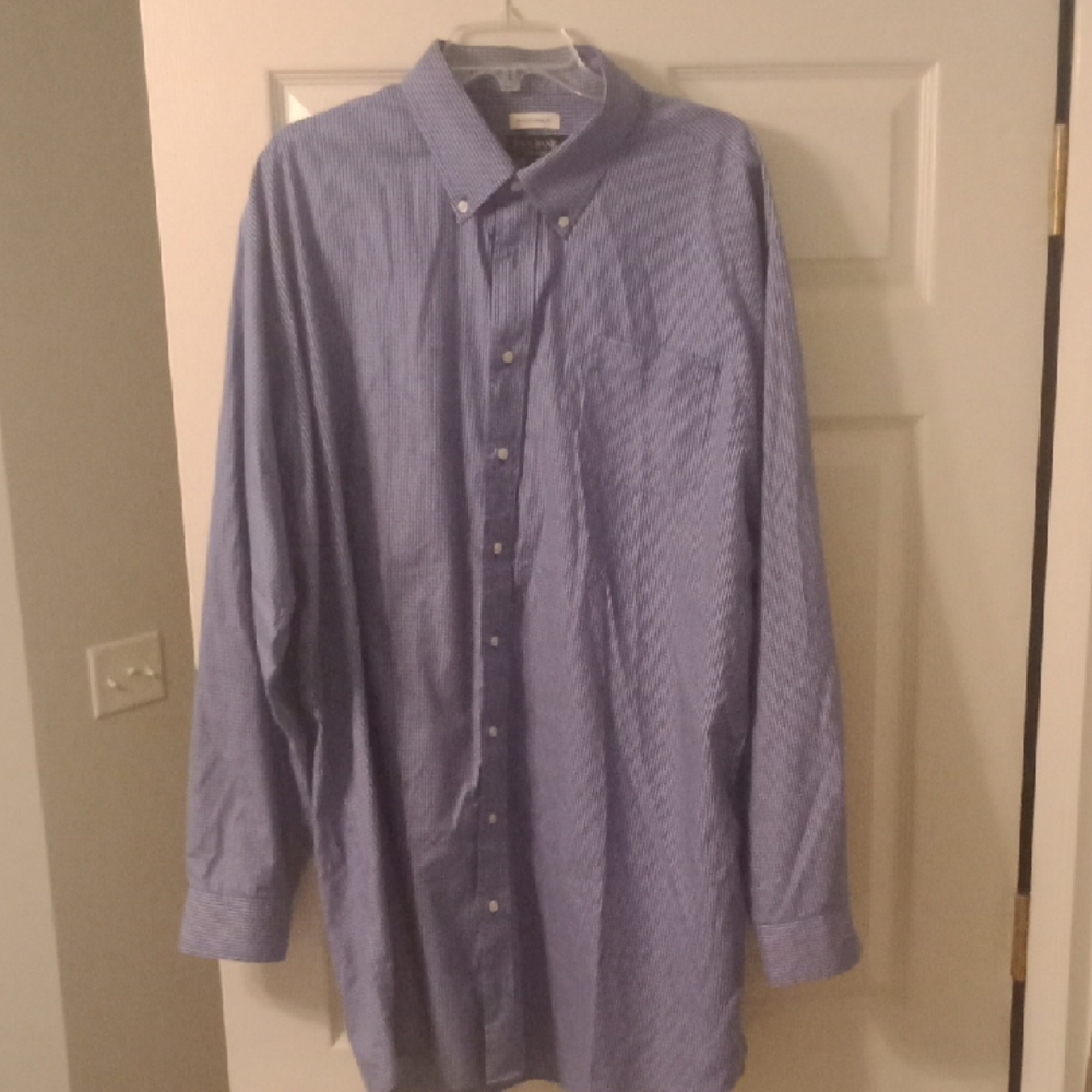 Jos. A. Bank Blue Dress Shirt Size 18 1/2 37